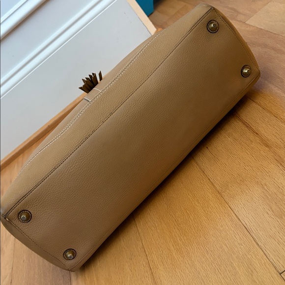 Coach Vintage Hampton Braided Pebbled Leather shoulder Bag tan Y2K Classic - Picture 12 of 16